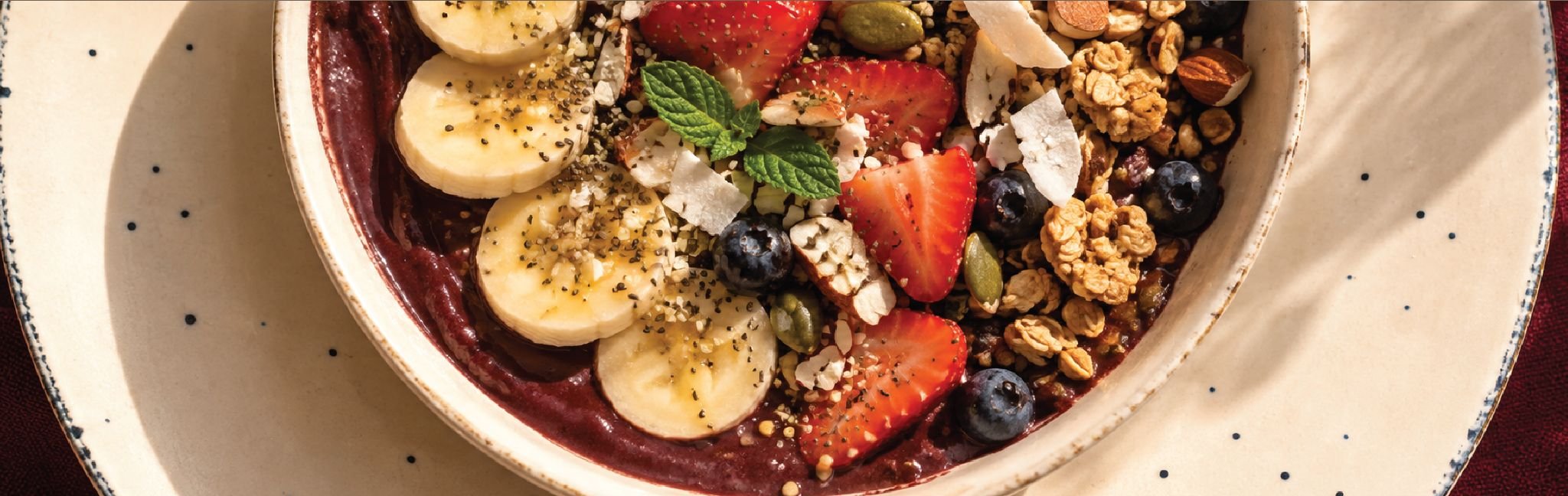 A fruit and granola bowl